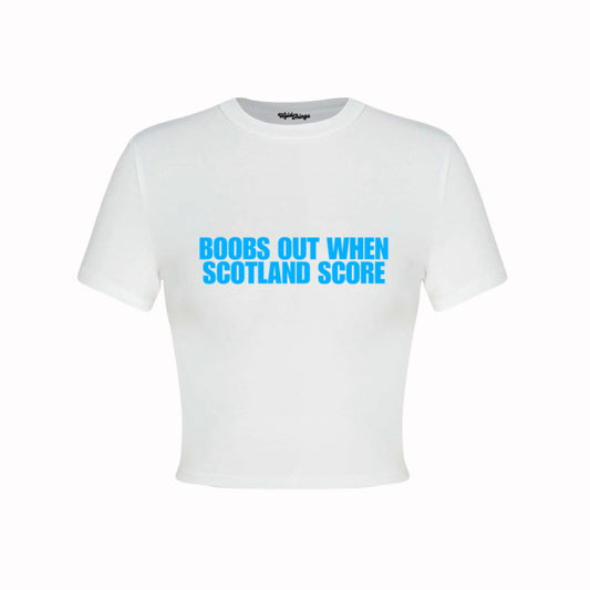 BOOBS OUT WHEN SCOTLAND SCORE SCROP TOP