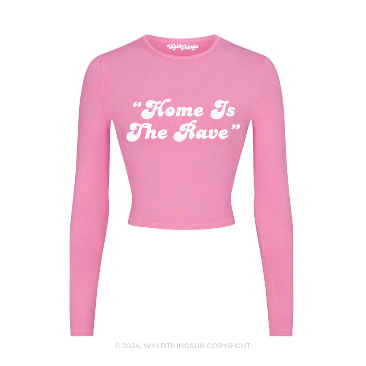 HOME IS THE RAVE LONG SLEEVE CROP TOP