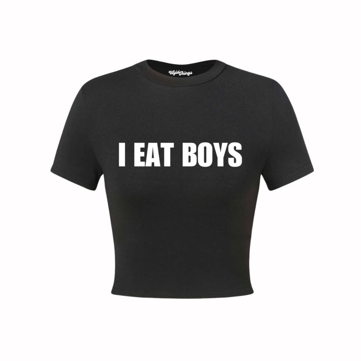 I EAT BOYS CROP TOP