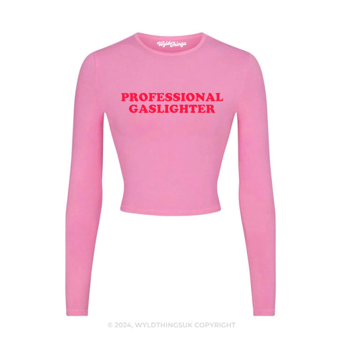 PROFESSIONAL GASLIGHTER LONG SLEEVE CROP TOP