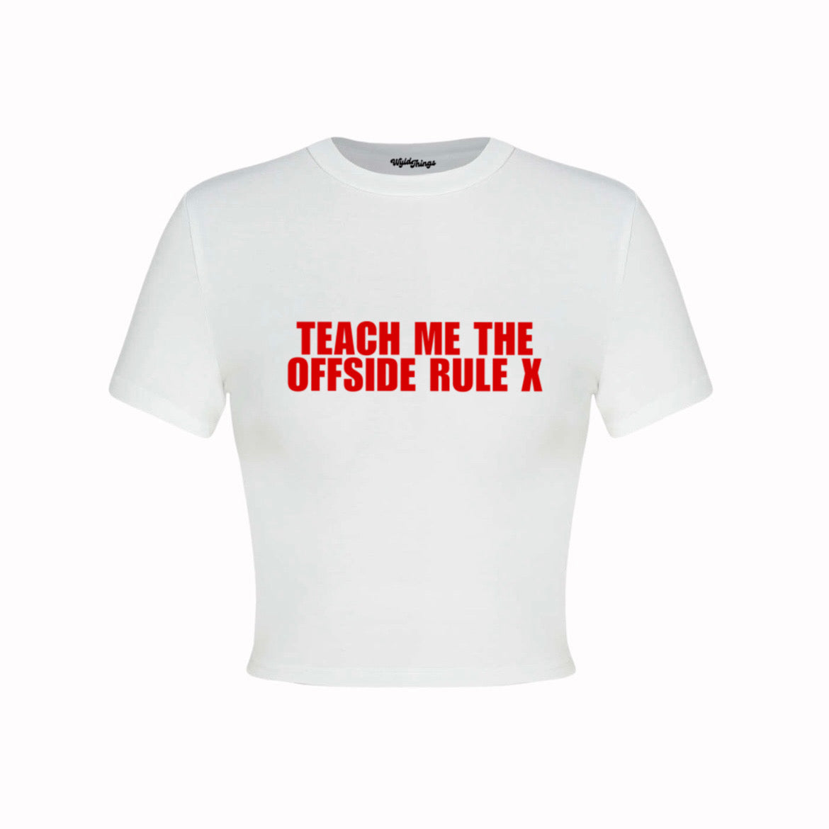 TEACH ME THE OFFSIDE RULE CROP TOP