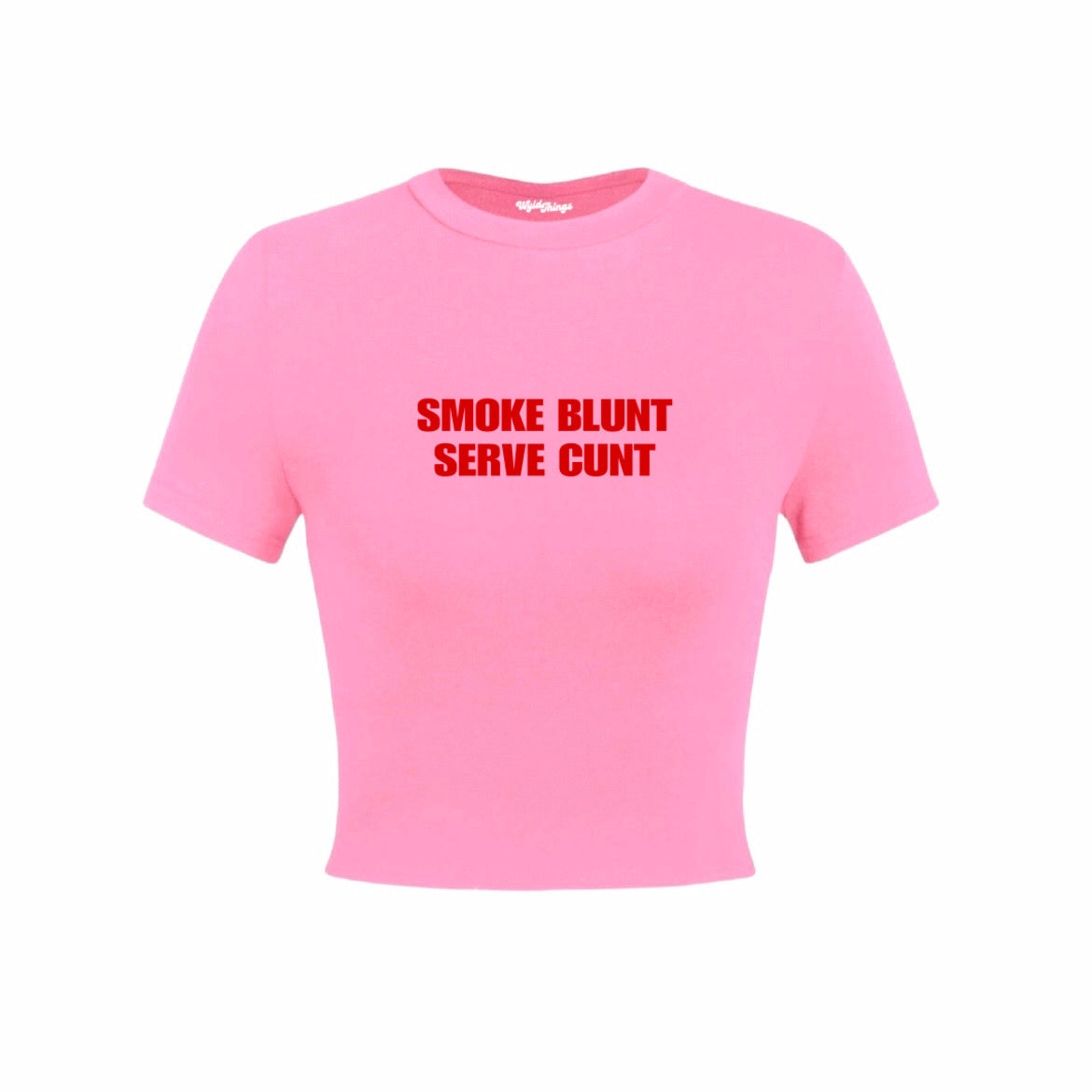 SMOKE BLUNT SERVE CUNT CROP TOP