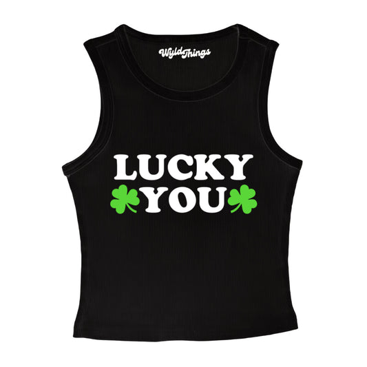 LUCKY YOU CROPPED TANK TOP