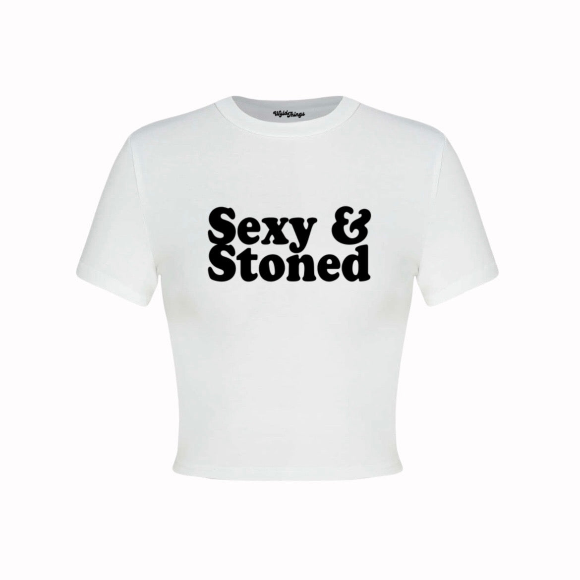 SEXY AND STONED CROP TOP