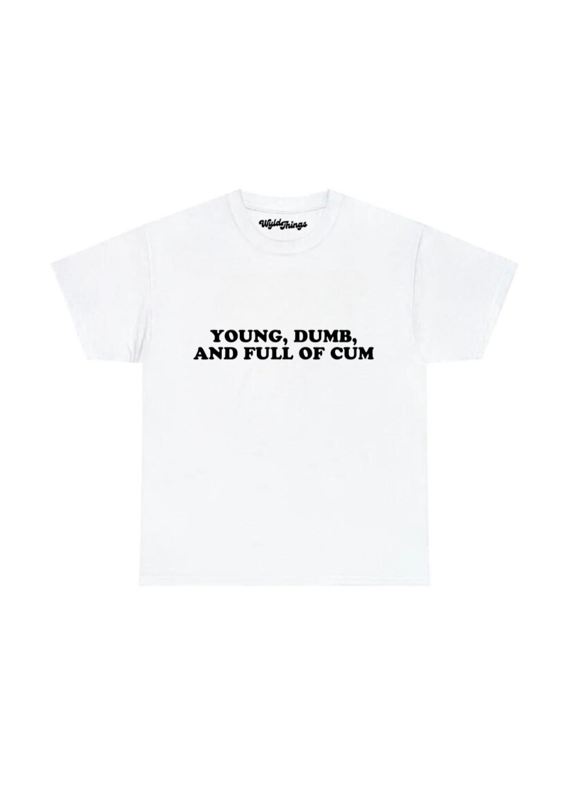 YOUNG DUMB AND FULL OF CUM T-SHIRT