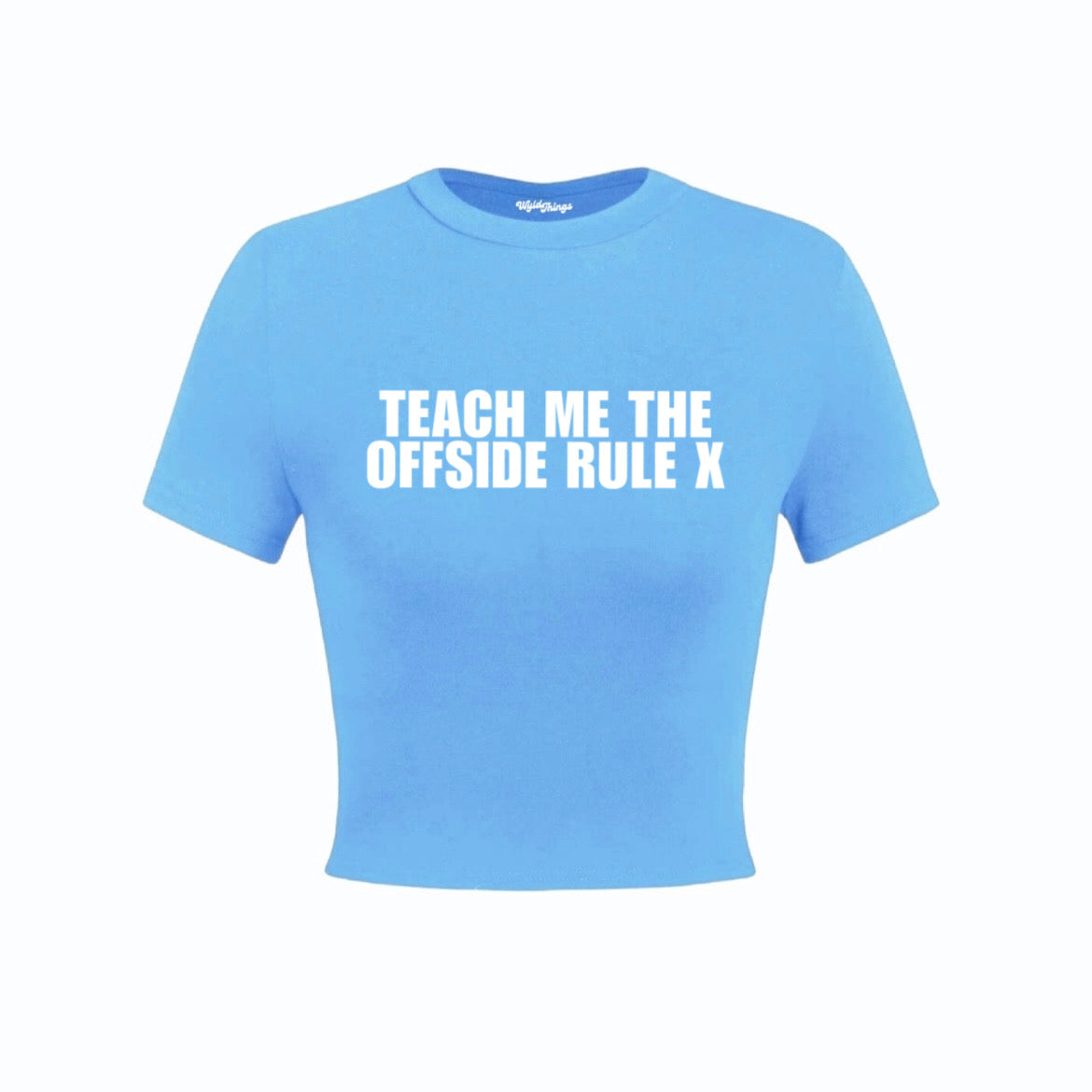 TEACH ME THE OFFSIDE RULE CROP TOP