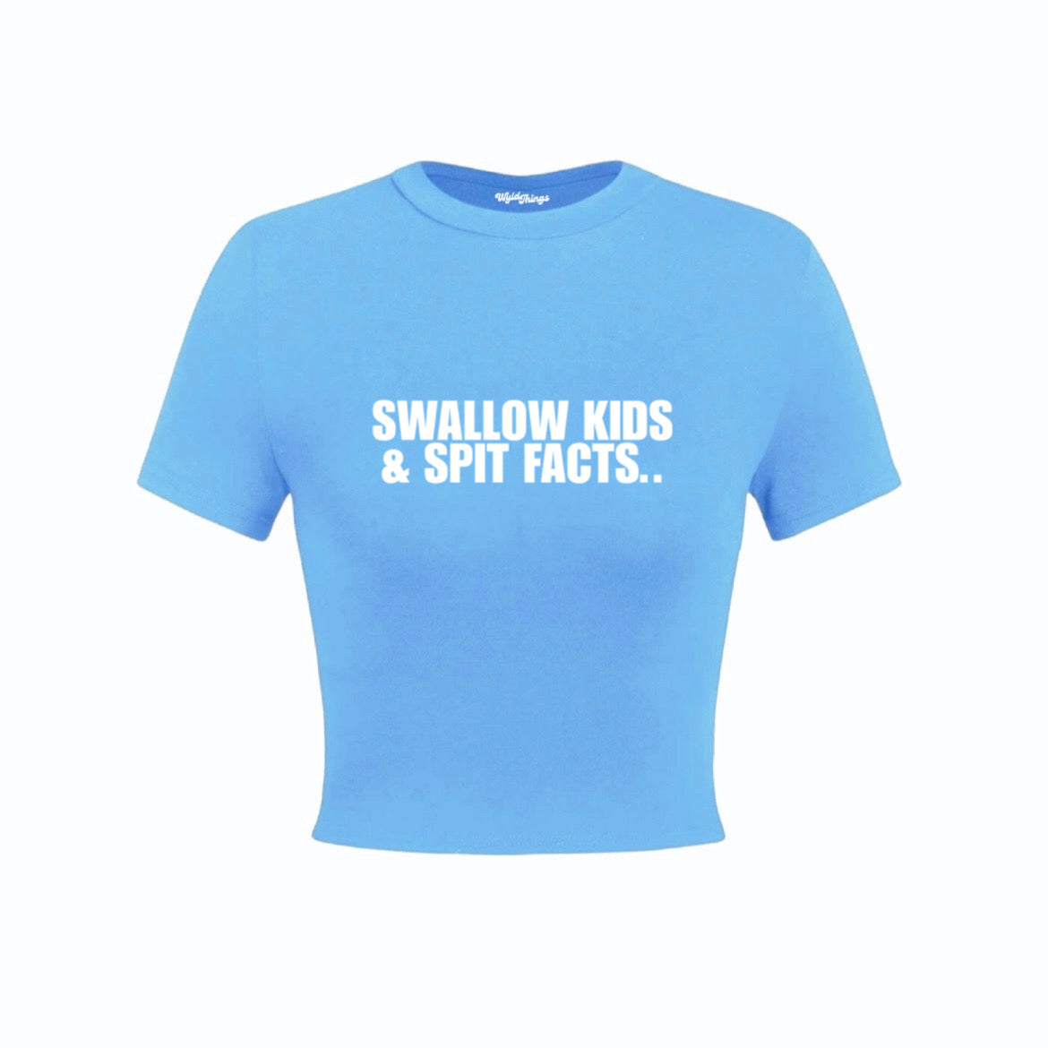 SWALLOW KIDS & SPIT FACTS CROP TOP