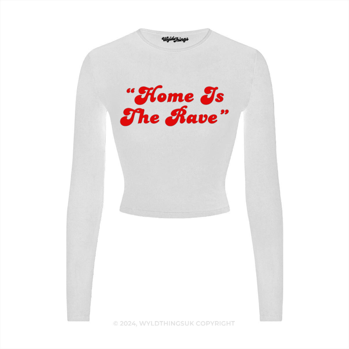 HOME IS THE RAVE LONG SLEEVE CROP TOP