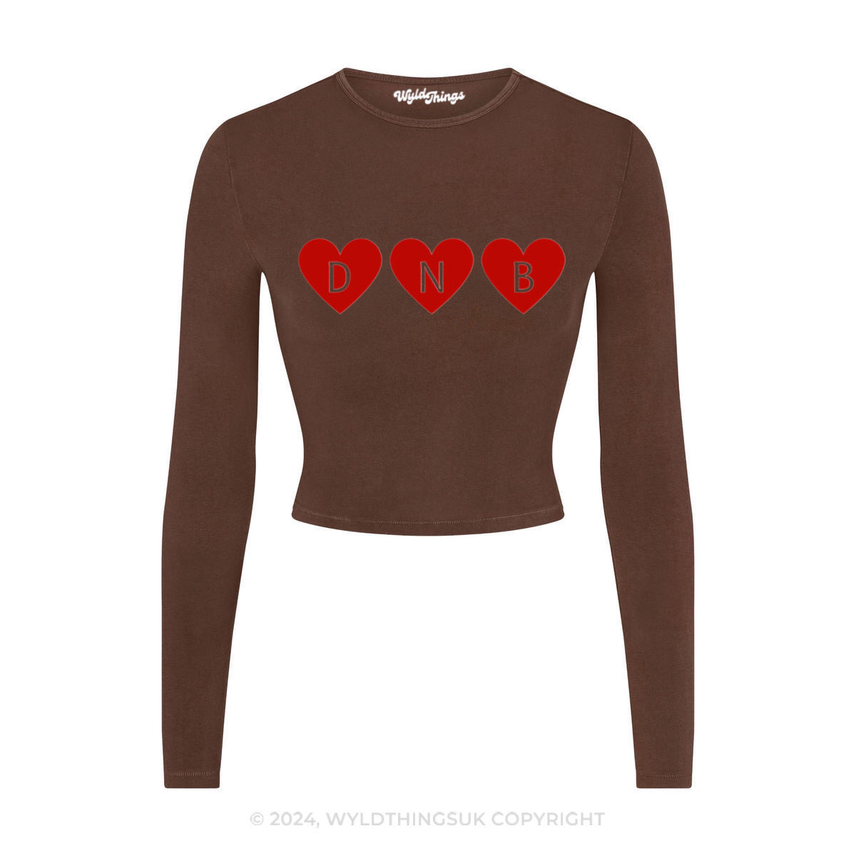 DNB LOVE LONG SLEEVE CROP TOP