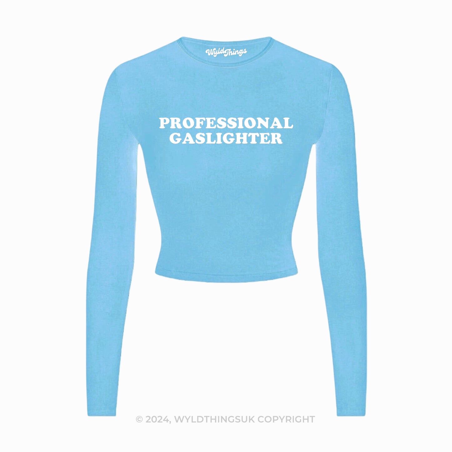 PROFESSIONAL GASLIGHTER LONG SLEEVE CROP TOP