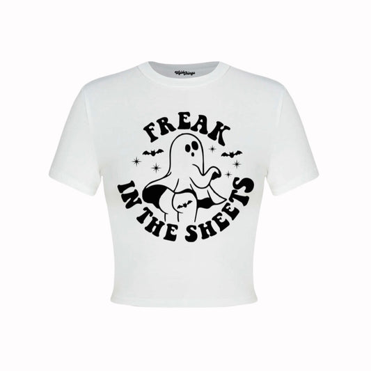 FREAK IN THE SHEETS CROP TOP