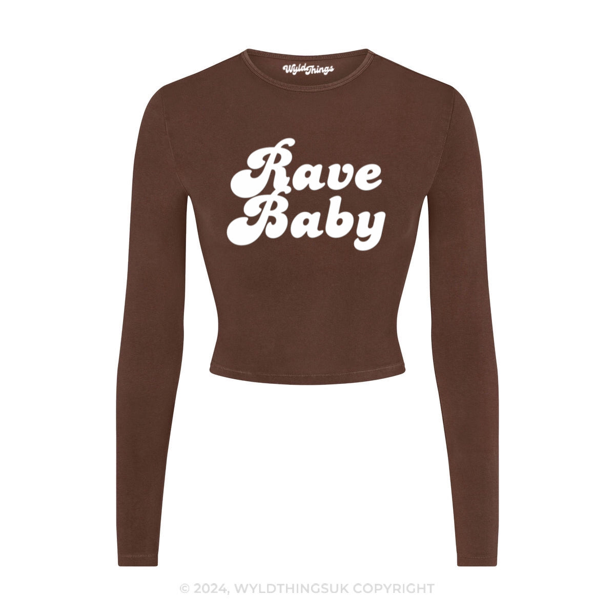 RAVE BABY LONG SLEEVE CROP TOP