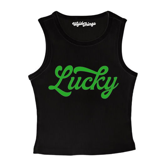 LUCKY CROPPED TANK TOP