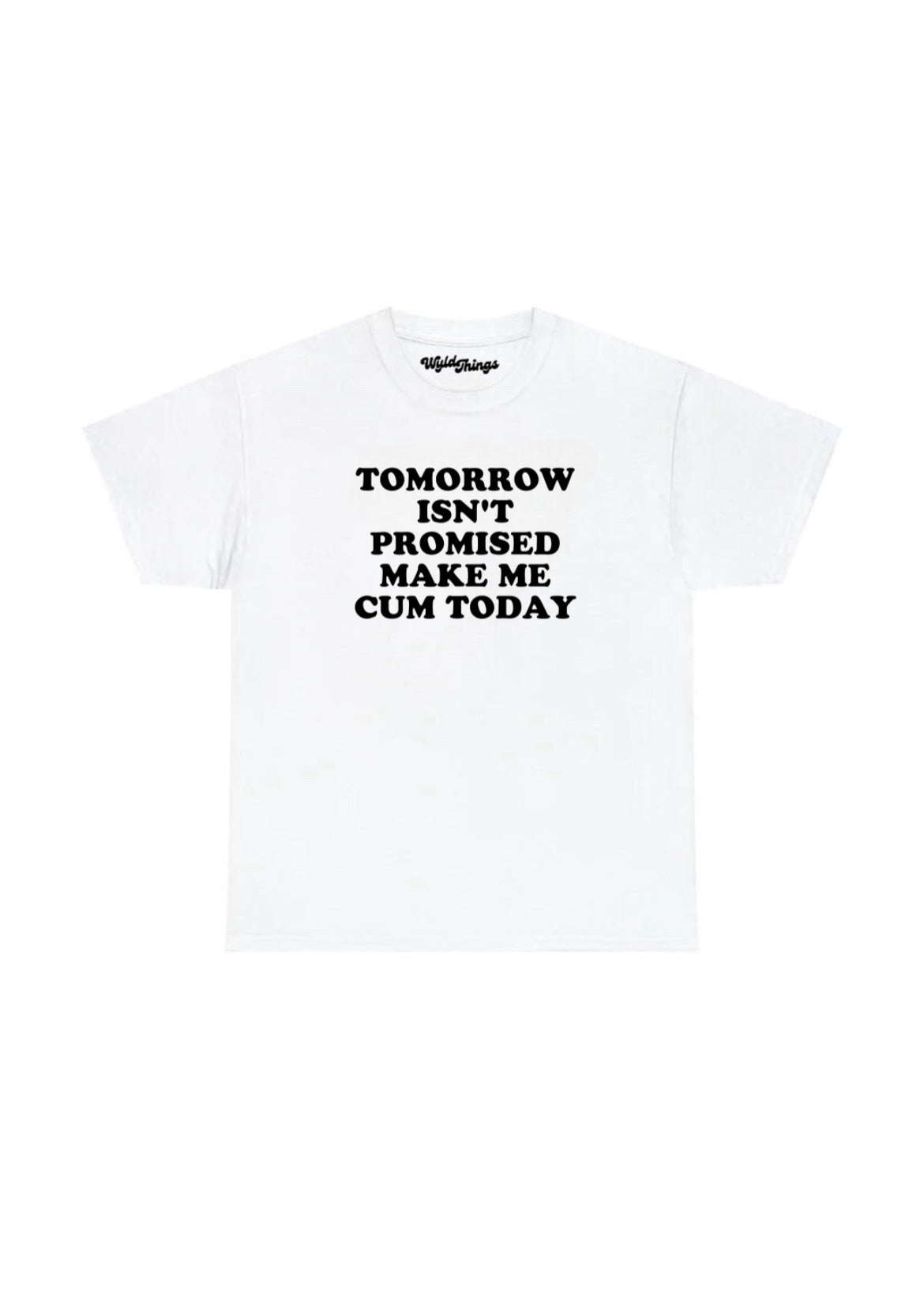 TOMORROW ISN'T PROMISED MAKE ME CUM TODAY T-SHIRT