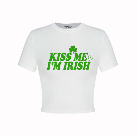 KISS ME I'M IRISH CROP TOP