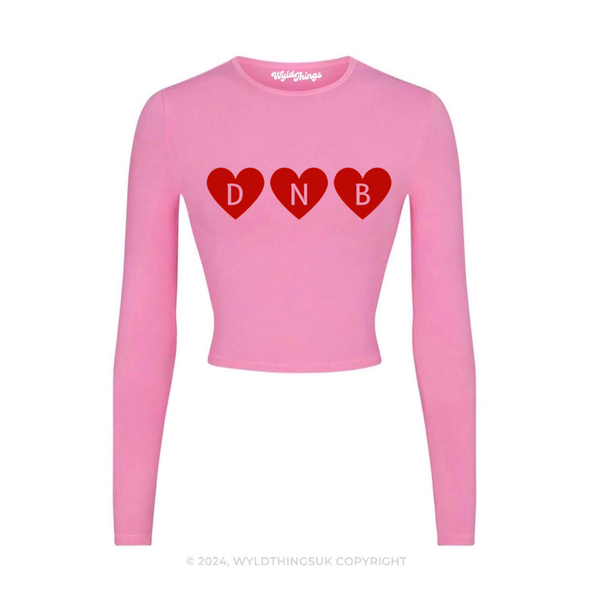 DNB LOVE LONG SLEEVE CROP TOP