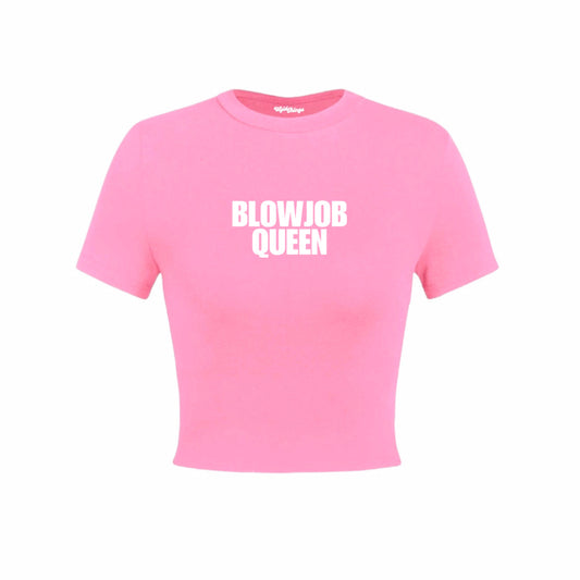 BLOWJOB QUEEN CROP TOP