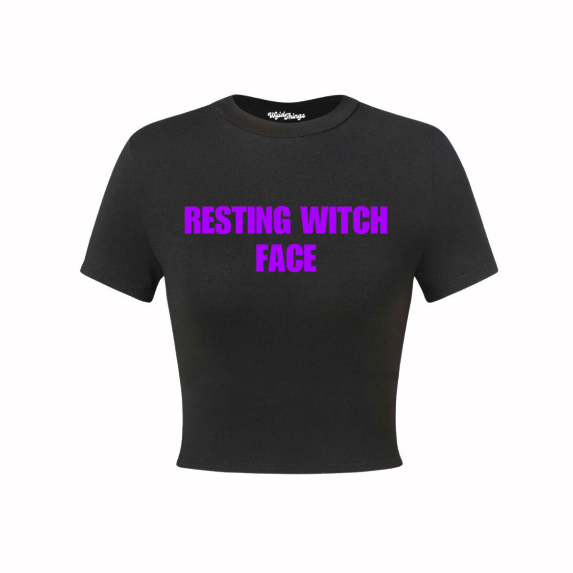 RESTING WITCH FACE CROP TOP