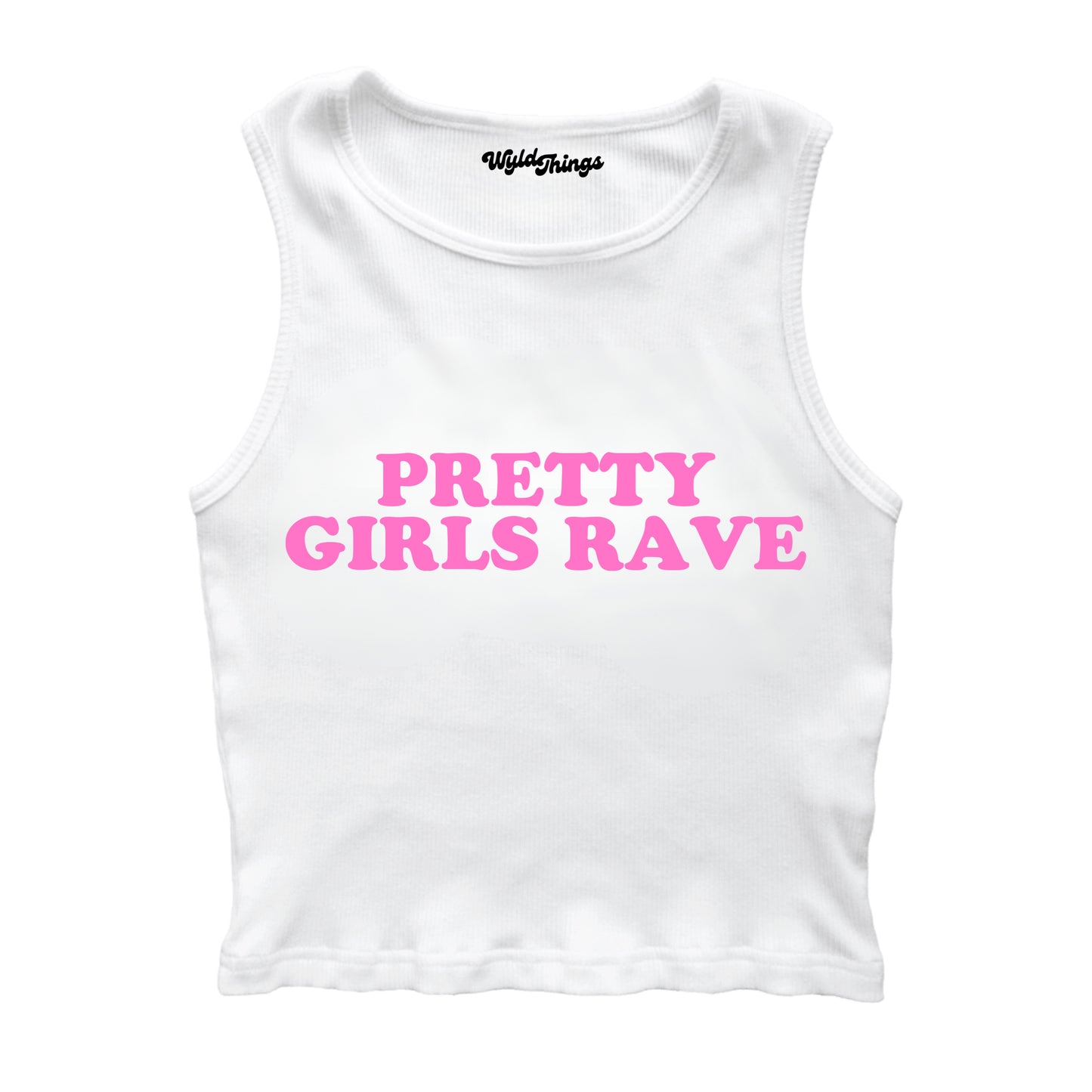 PRETTY GIRLS RAVE CROPPED TANK TOP