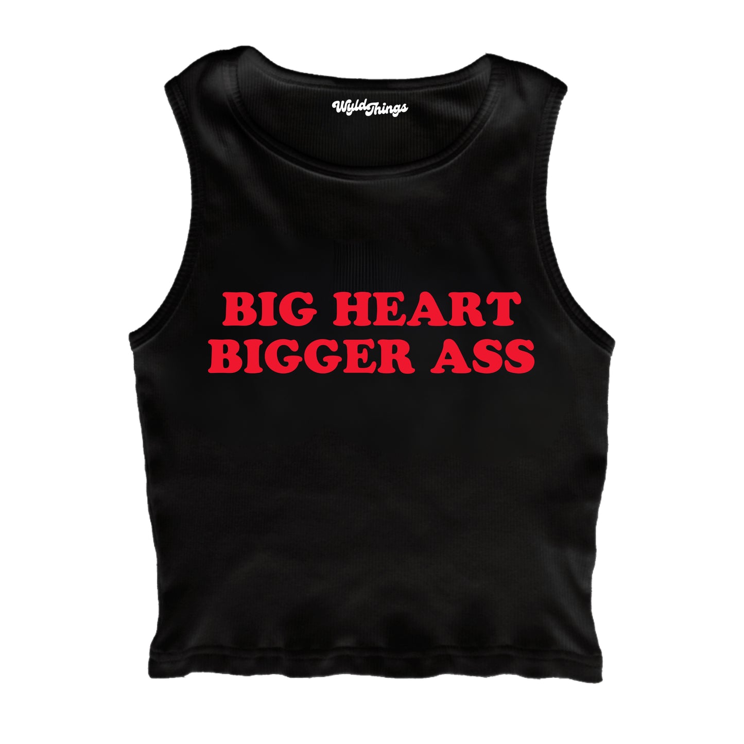 BIG HEART BIGGER ASS CROPPED TANK TOP