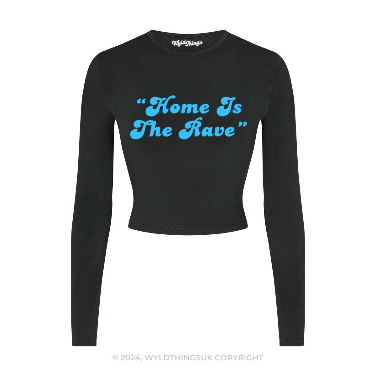 HOME IS THE RAVE LONG SLEEVE CROP TOP