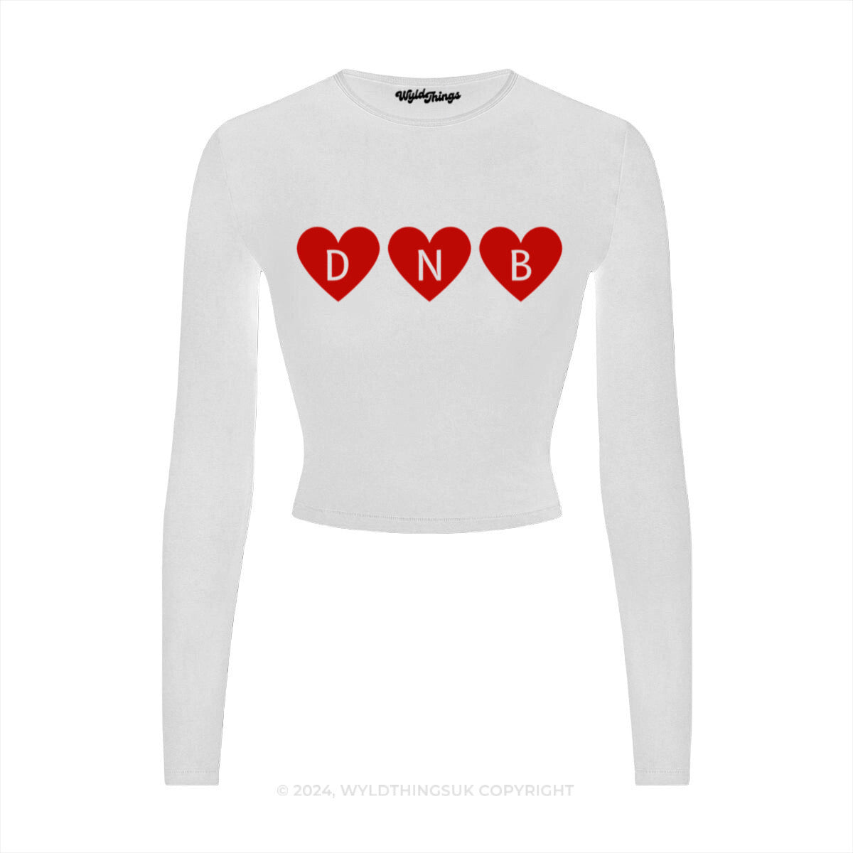 DNB LOVE LONG SLEEVE CROP TOP