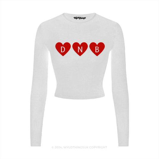 DNB LOVE LONG SLEEVE CROP TOP