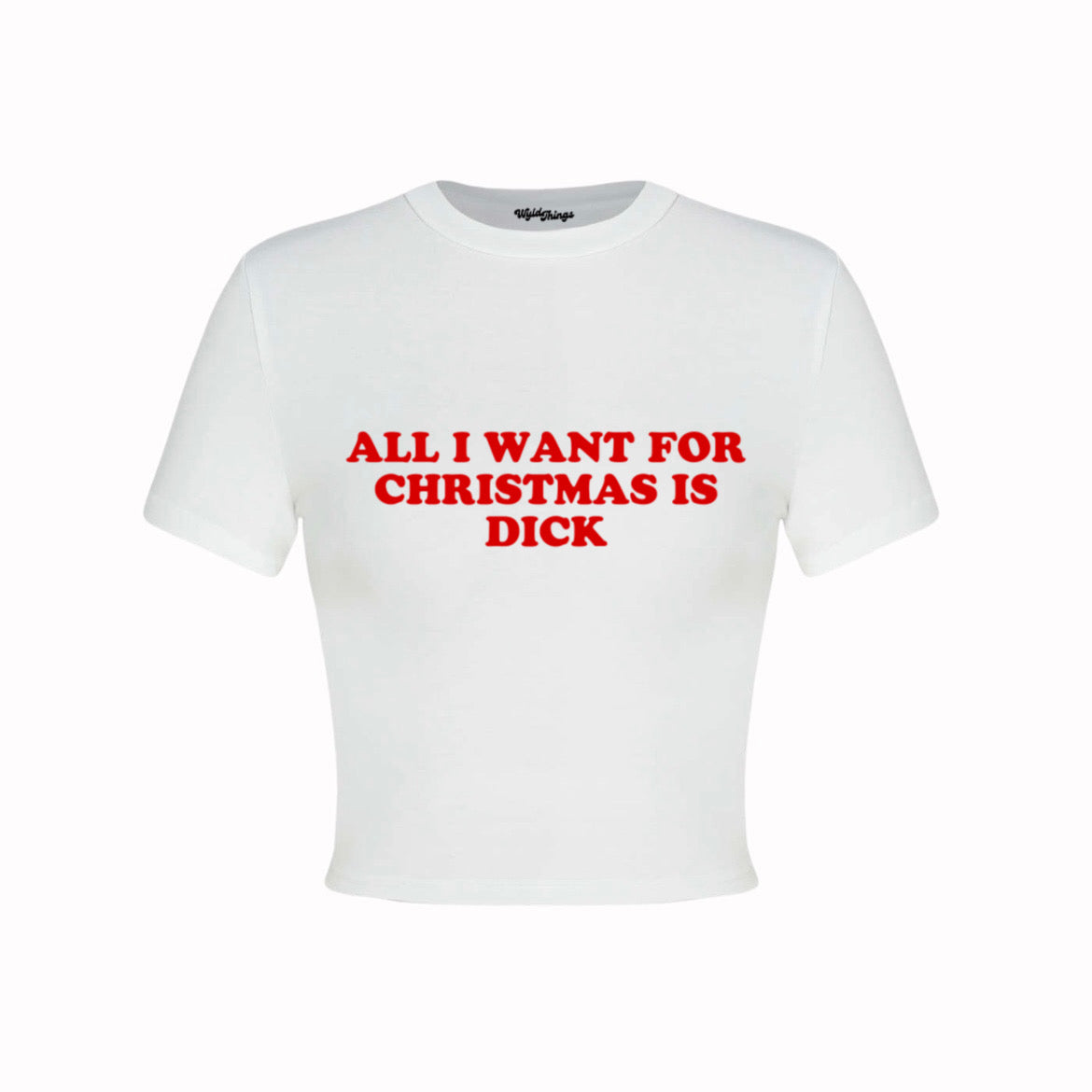 ALL I WANT FOR CHRISTMAS IS DICK CROP TOP