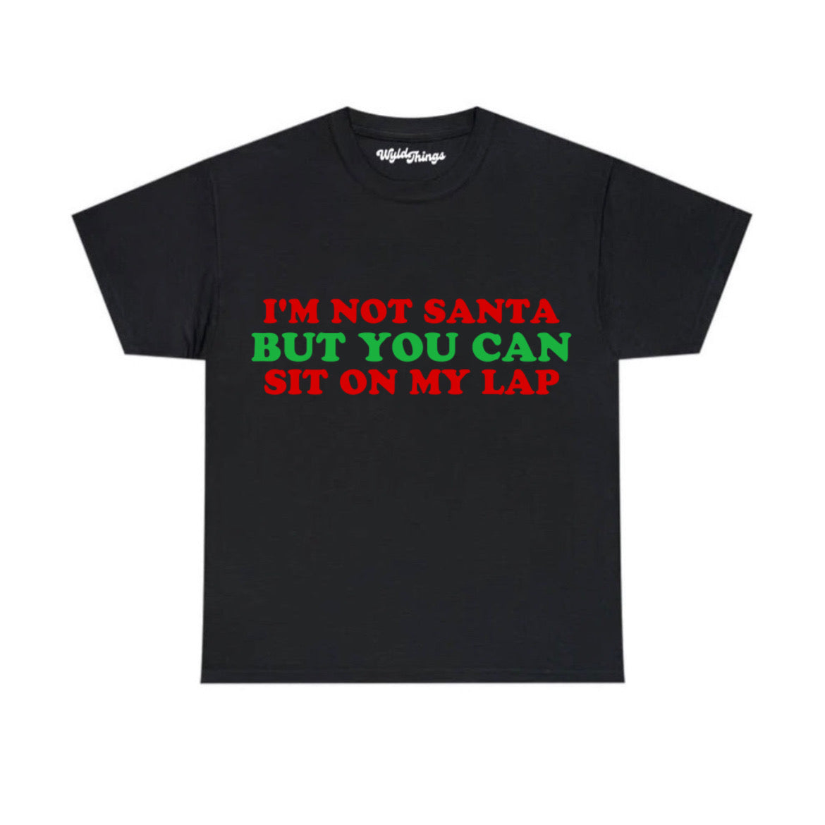 I'M NOT SANTA BUT YOU CAN SIT ON MY LAP T-SHIRT