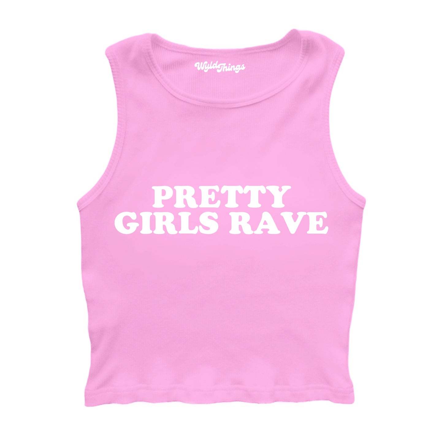 PRETTY GIRLS RAVE CROPPED TANK TOP