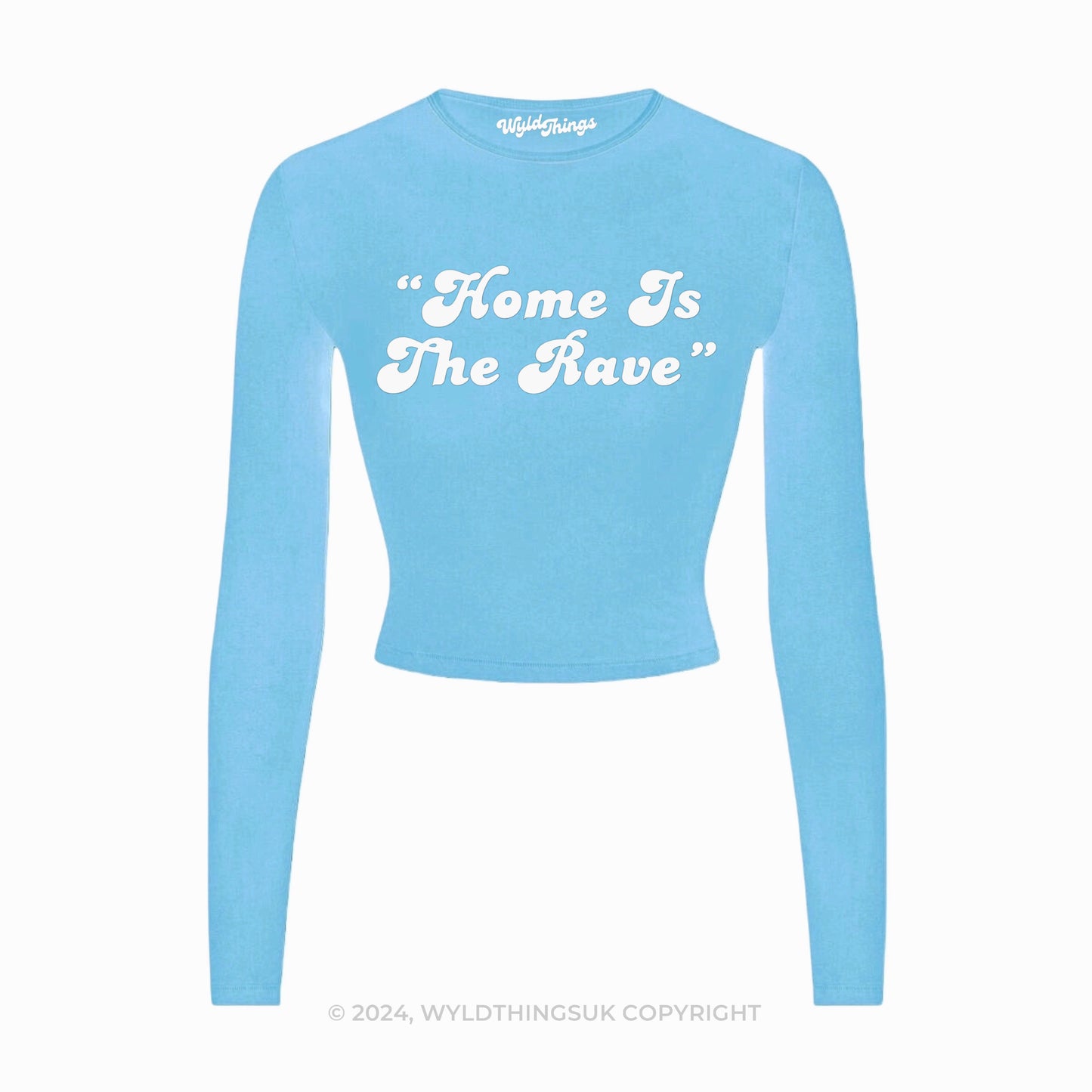 HOME IS THE RAVE LONG SLEEVE CROP TOP