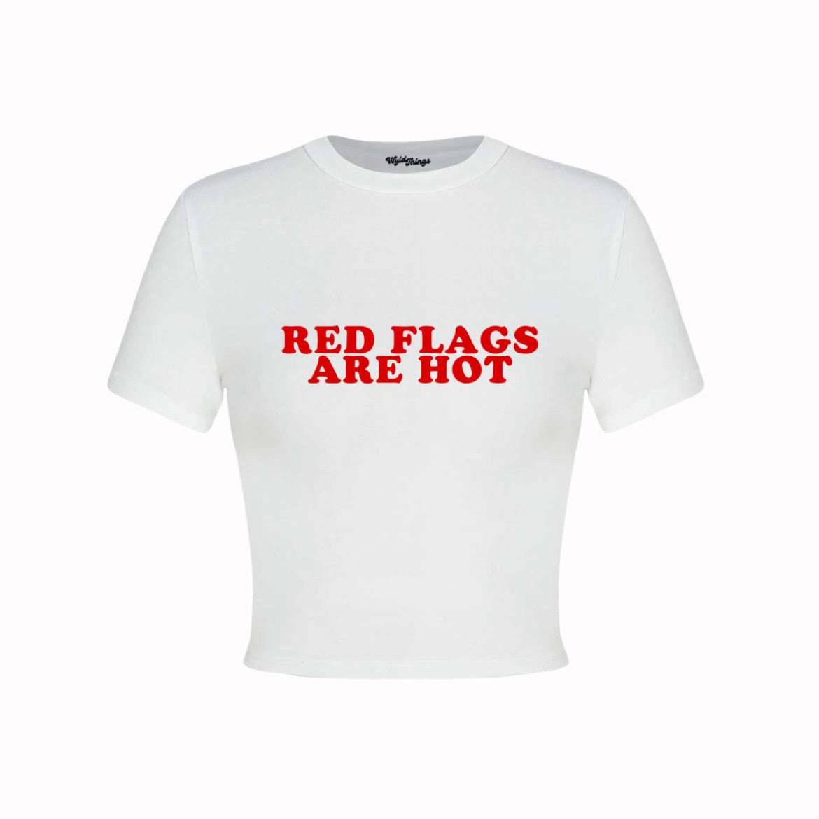 RED FLAGS ARE HOT CROP TOP