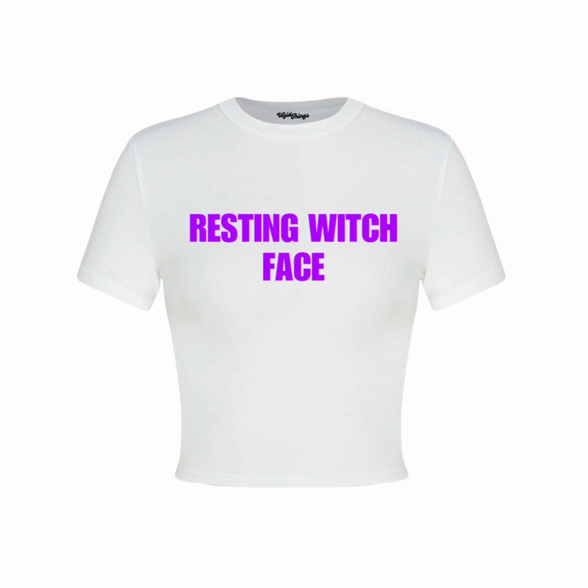 RESTING WITCH FACE CROP TOP