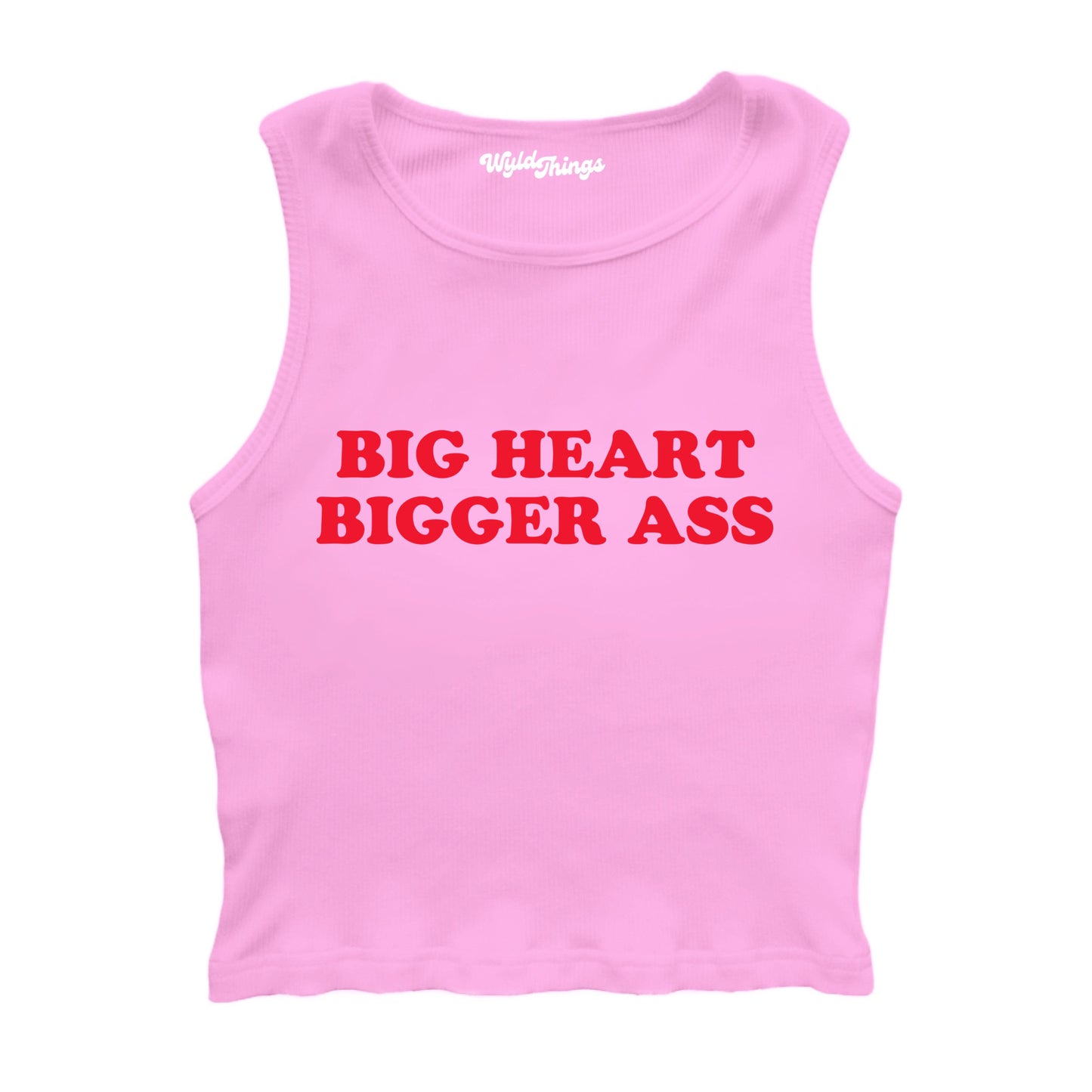 BIG HEART BIGGER ASS CROPPED TANK TOP