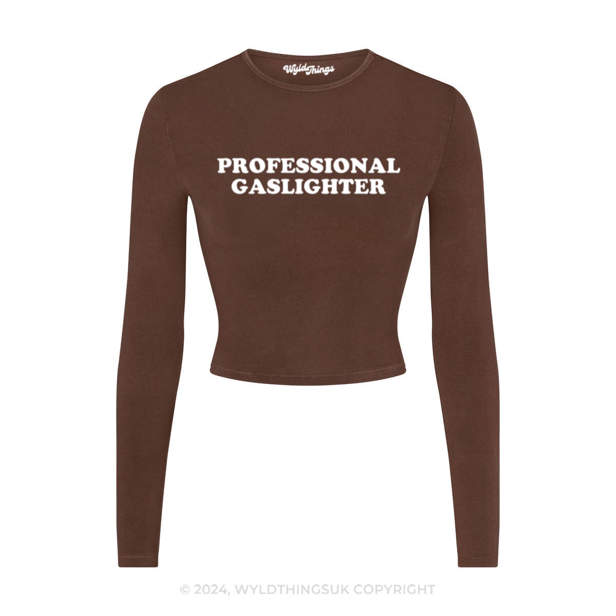 PROFESSIONAL GASLIGHTER LONG SLEEVE CROP TOP