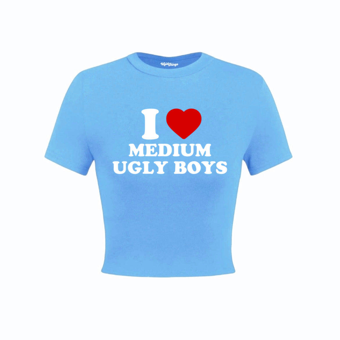 I LOVE MEDIUM UGLY BOYS CROP TOP