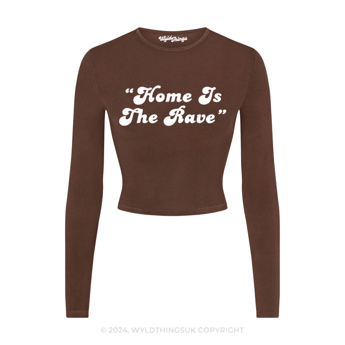 HOME IS THE RAVE LONG SLEEVE CROP TOP