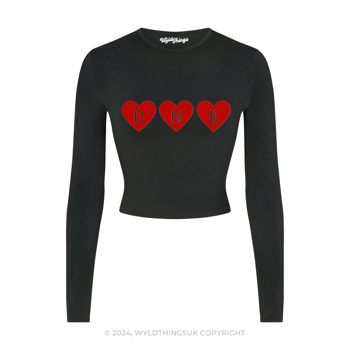 DNB LOVE LONG SLEEVE CROP TOP